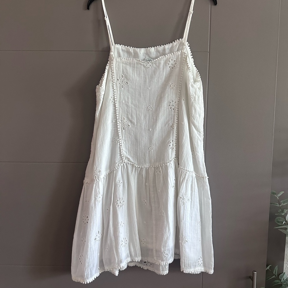 Aerie White Eyelet Mini Dress *Size M